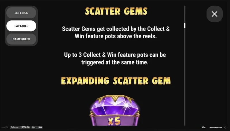 Wrappin' More Gold – brangakmenio Scatter tūpimas ant būgnų